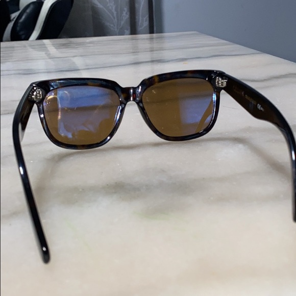 Celine Polarized Rectangular Acetate Sunglasses - Picture 4 of 6